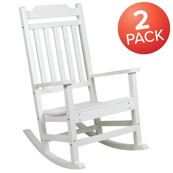 2 Pack AllWeather Faux Wood Rocking Chair