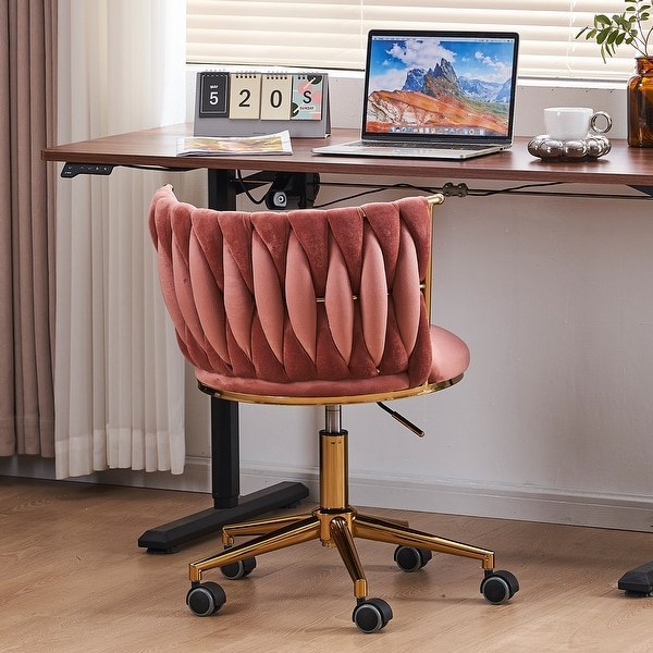 Office Desk Chair,Upholstered Home Office Desk Chairs with Adjustable Swivel Wheels