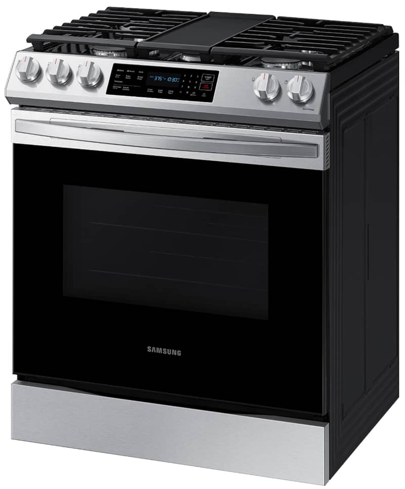 Samsung ADA 6 Cu. Ft. Fingerprint Resistant Stainless Steel Slide-In Gas Range With Convection and Wi-Fi