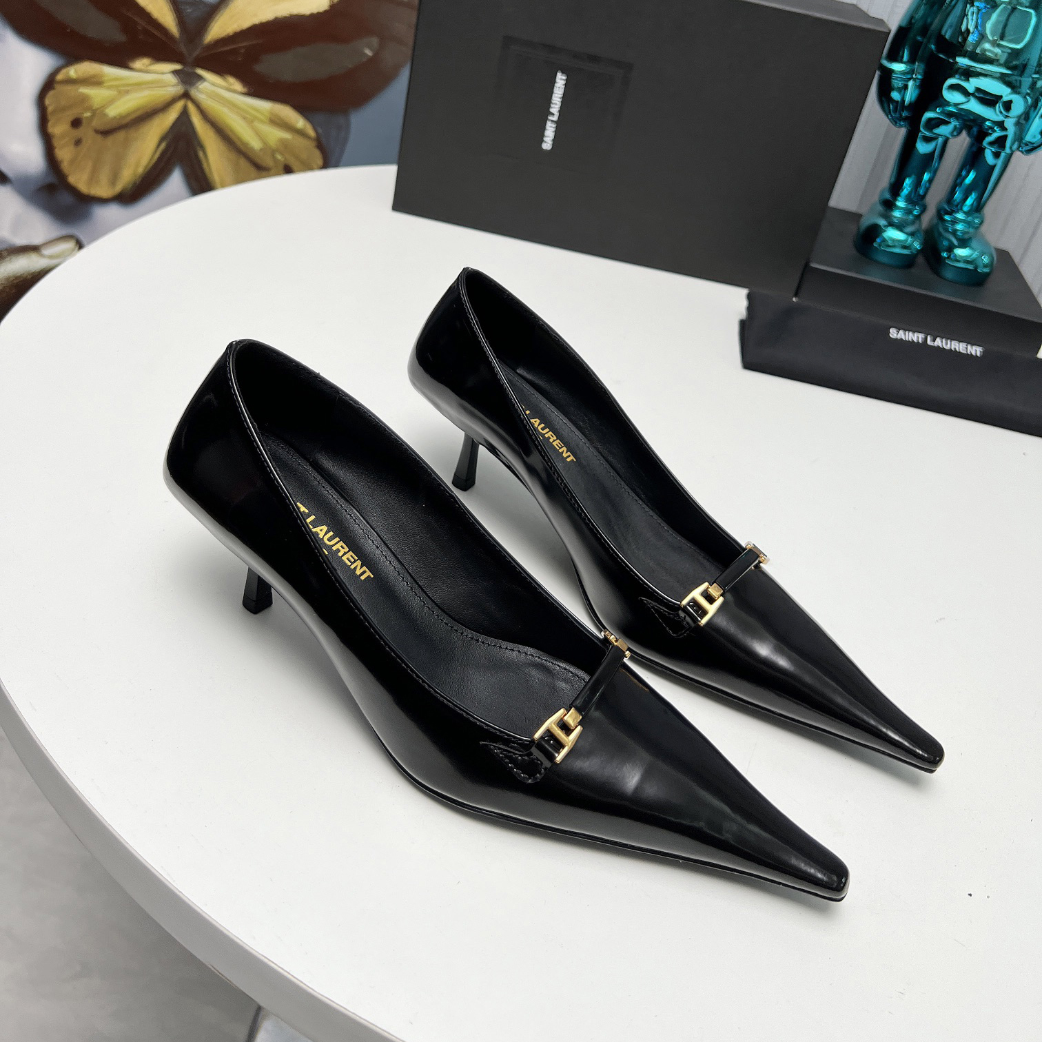 YSL Saint Laurent 24ss sandal genuine leather - cnluxepick
