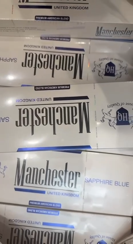 Manchester Sapphire Blue 20s Cigarettes x 10 Packs /1 Carton