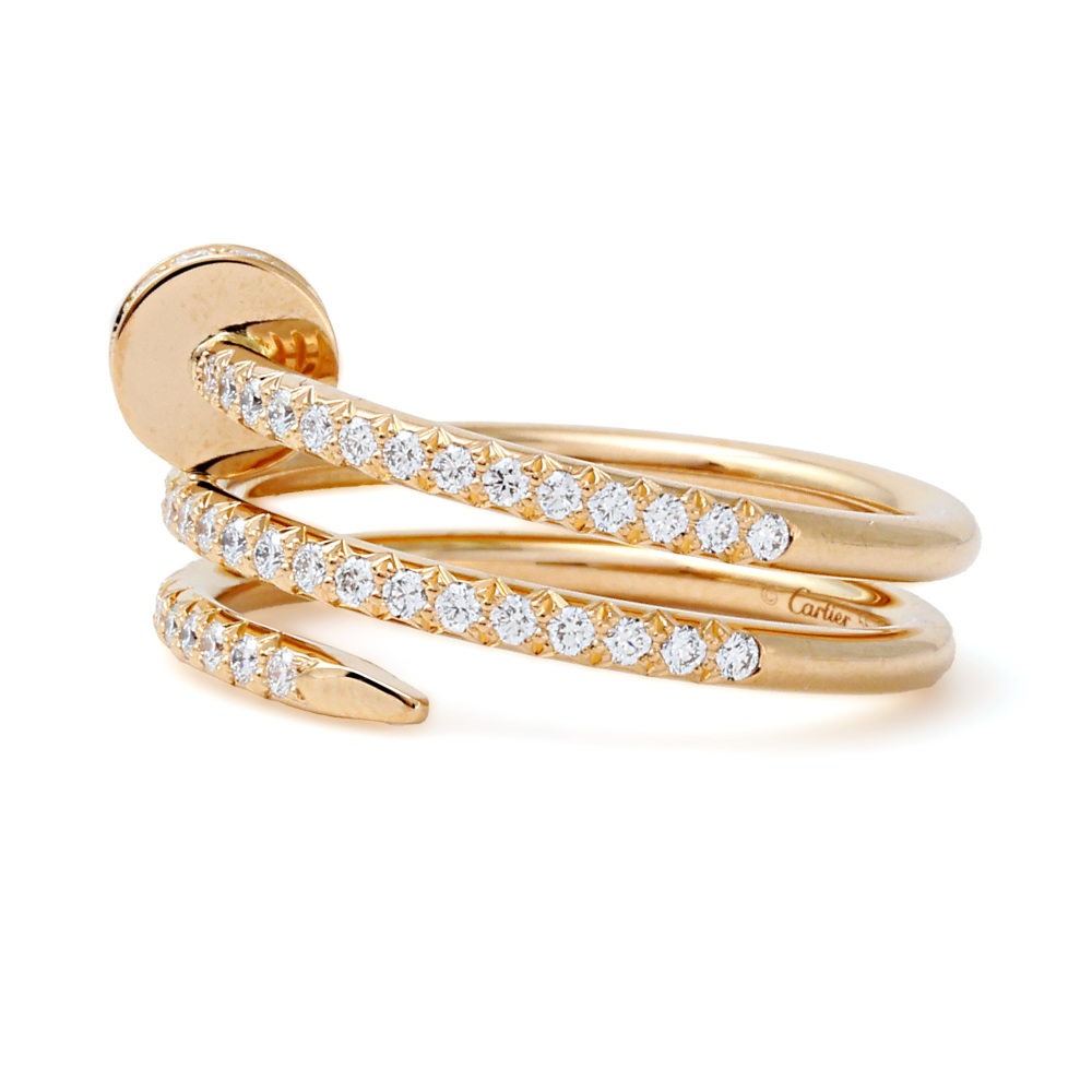 Cartier Juste un Clou Ring 18K Rose Gold Diamond B4210900