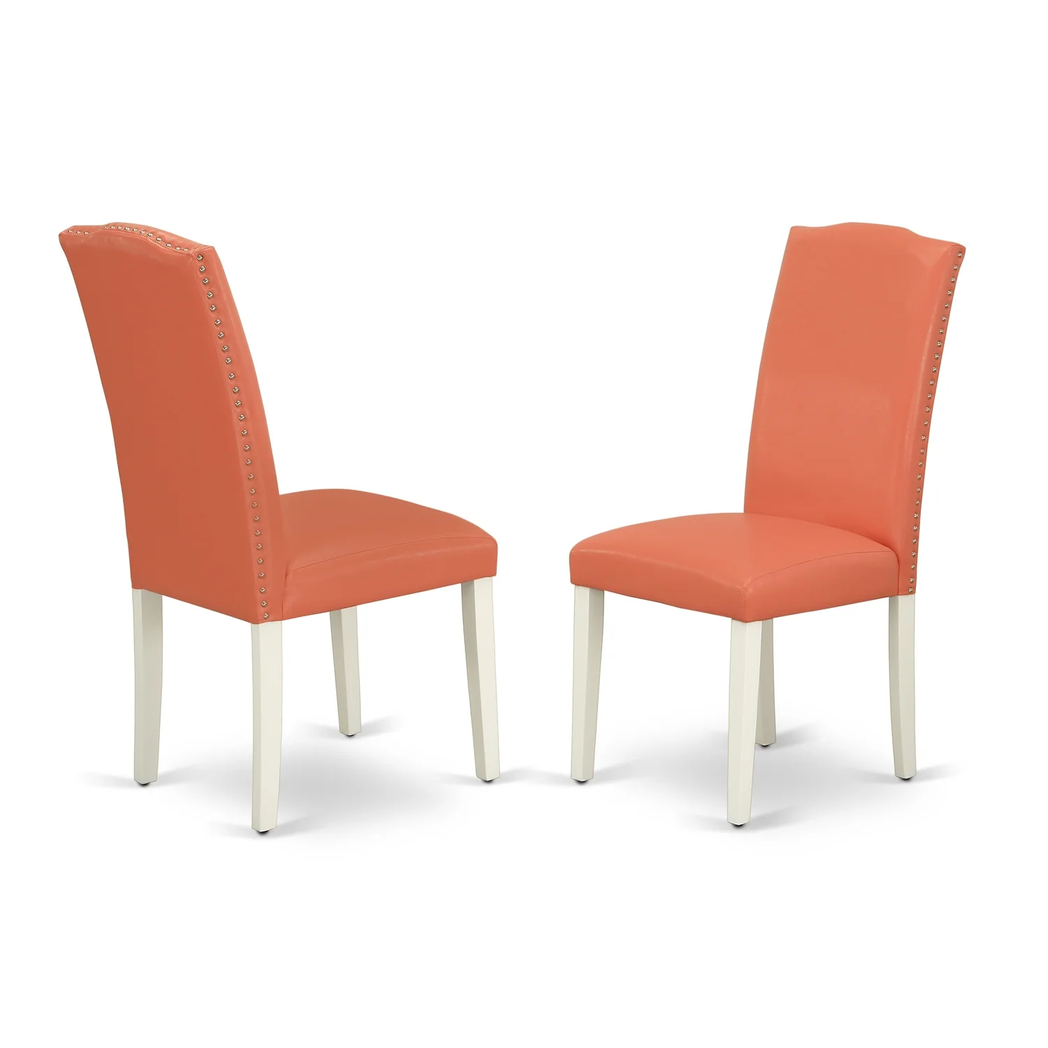 HomeStock Vintage Vogue Parson Pu Leather Chair - Set Of 2