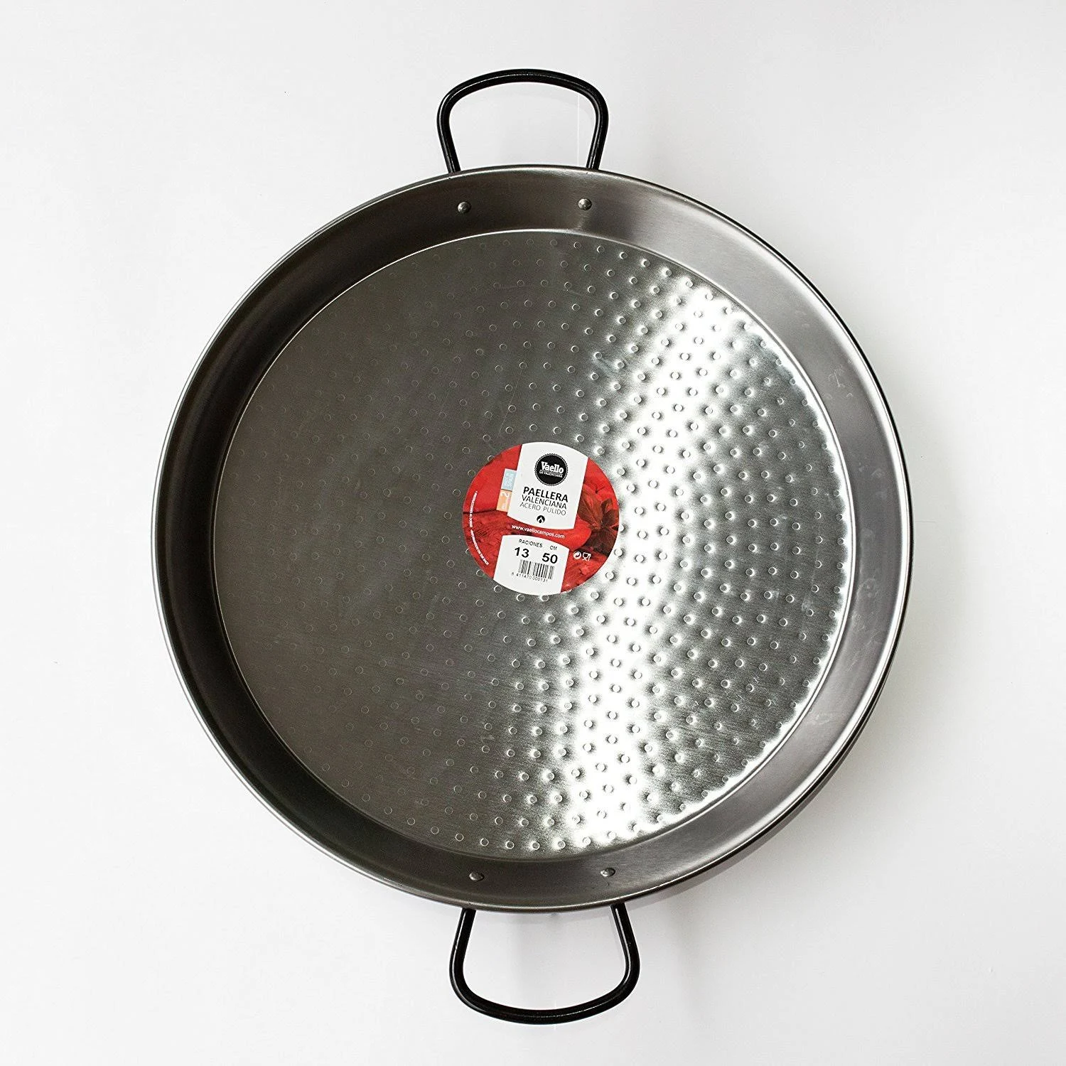 Vaello Campos La Valenciana 50cm Polished Steel Paella Pan