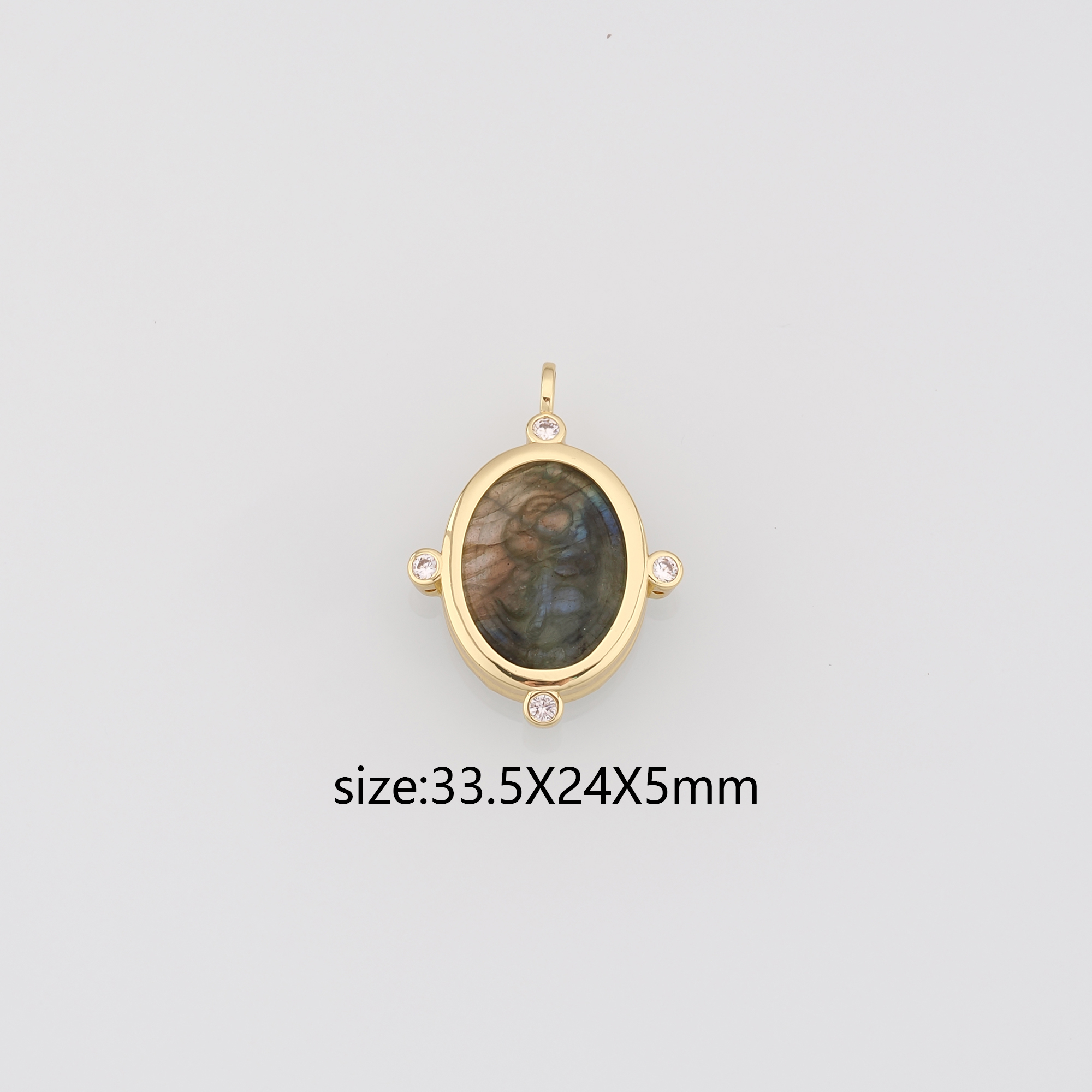 18K Gold Filled Rose Pendant,Rose Charm Earrings Necklace for DIY Jewelry Making Supply
