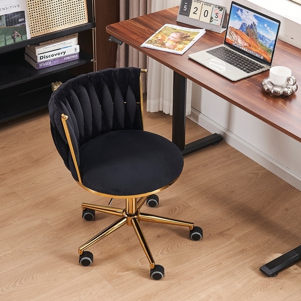 Office Desk Chair,Upholstered Home Office Desk Chairs with Adjustable Swivel Wheels