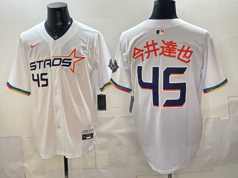 Men's Houston Astros Tatsuya Imai #45 White 2025 City Connect Replica Player Jersey
