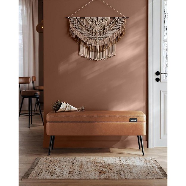 Vasagle Ekho Collection Storage Ottoman Bench Entryway Bedroom Bench 15 Gallons Safety Hinges Loads 660 Lb