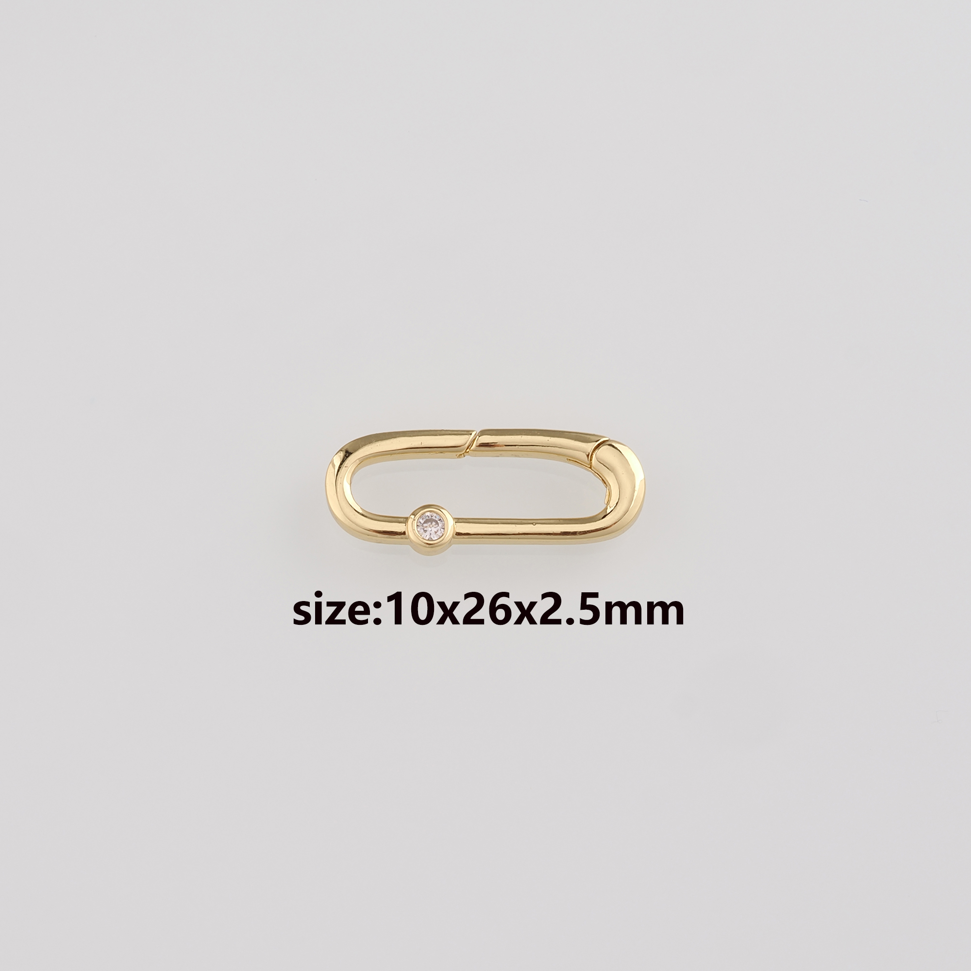 18K Gold Filled Oval Carabiner Clasp,Snap Buckle Bracelet Necklace for DIY Jewelry Finding Necklace Bracelet