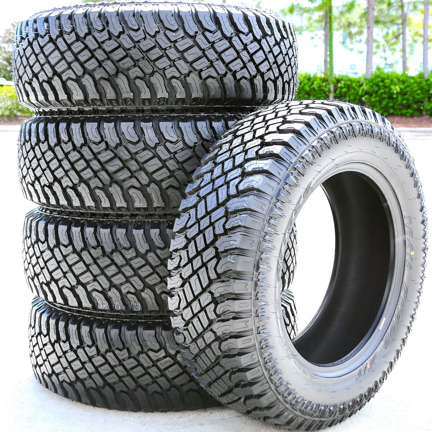 One set of 4 (four) X/T LT 295/60R20 126/123R E (10 ply) ATA /T all-terrain tires