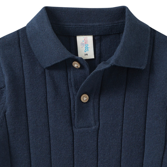 Topomini Baby Poloshirt Strukturstreifen