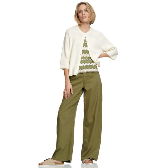 Gina Collection Damen Strickjacke mit halblangen Ärmeln