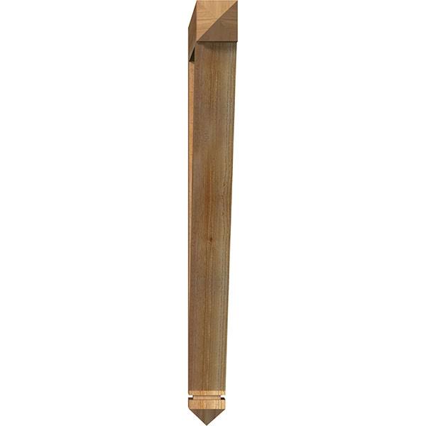 Ekena Millwork 4x22W x 36x22D x 44x22H Traditional Arts u0026 Crafts Rough Sawn BRACKET, Western Red Cedar