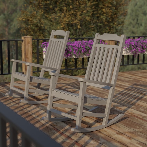 2 Pack AllWeather Faux Wood Rocking Chair