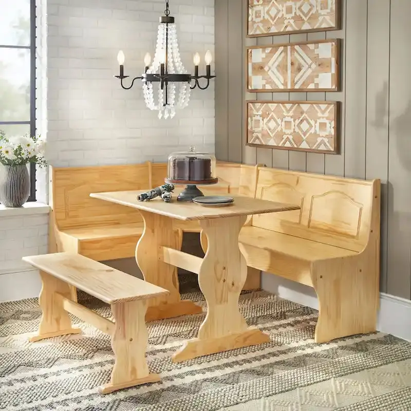 Simple Living Knox Nook Dining Set – Modern 3-Piece Table and Chair Ensemble