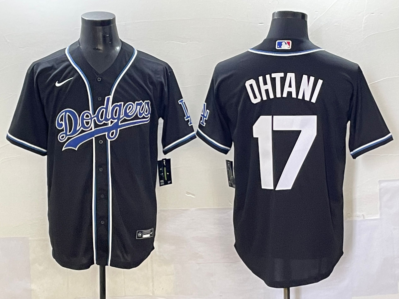 Men's Los Angeles Dodgers Shohei Ohtani #17 Black Player Game Jersey