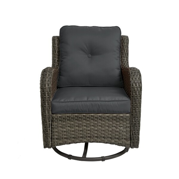 Patio Rattan Chairs Swivel Rocker