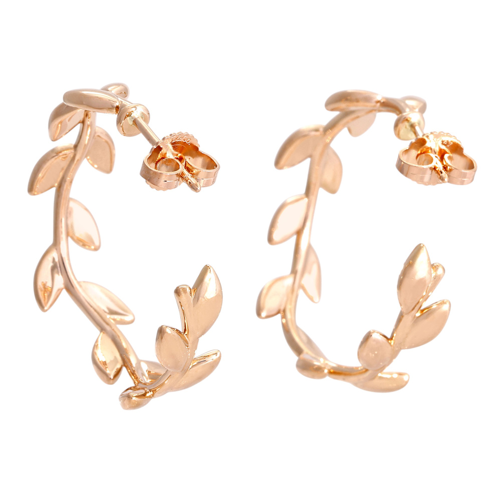 Tiffany & Co. Paloma Picasso Olive Leaf Earrings 18K Rose Gold 60572011