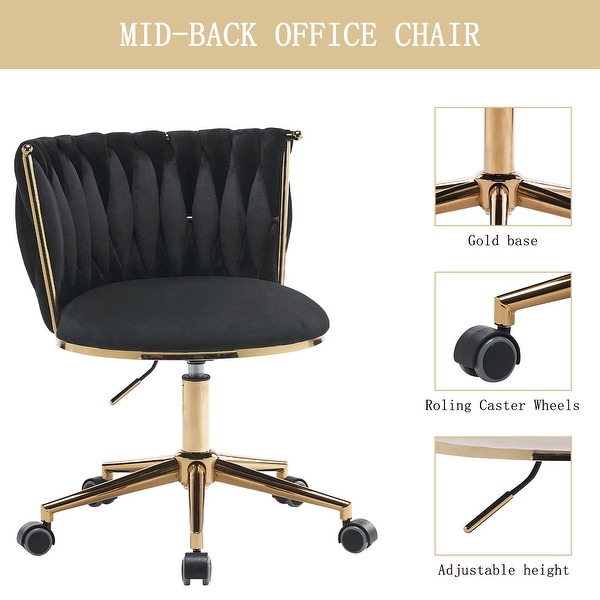 Office Desk Chair,Upholstered Home Office Desk Chairs with Adjustable Swivel Wheels