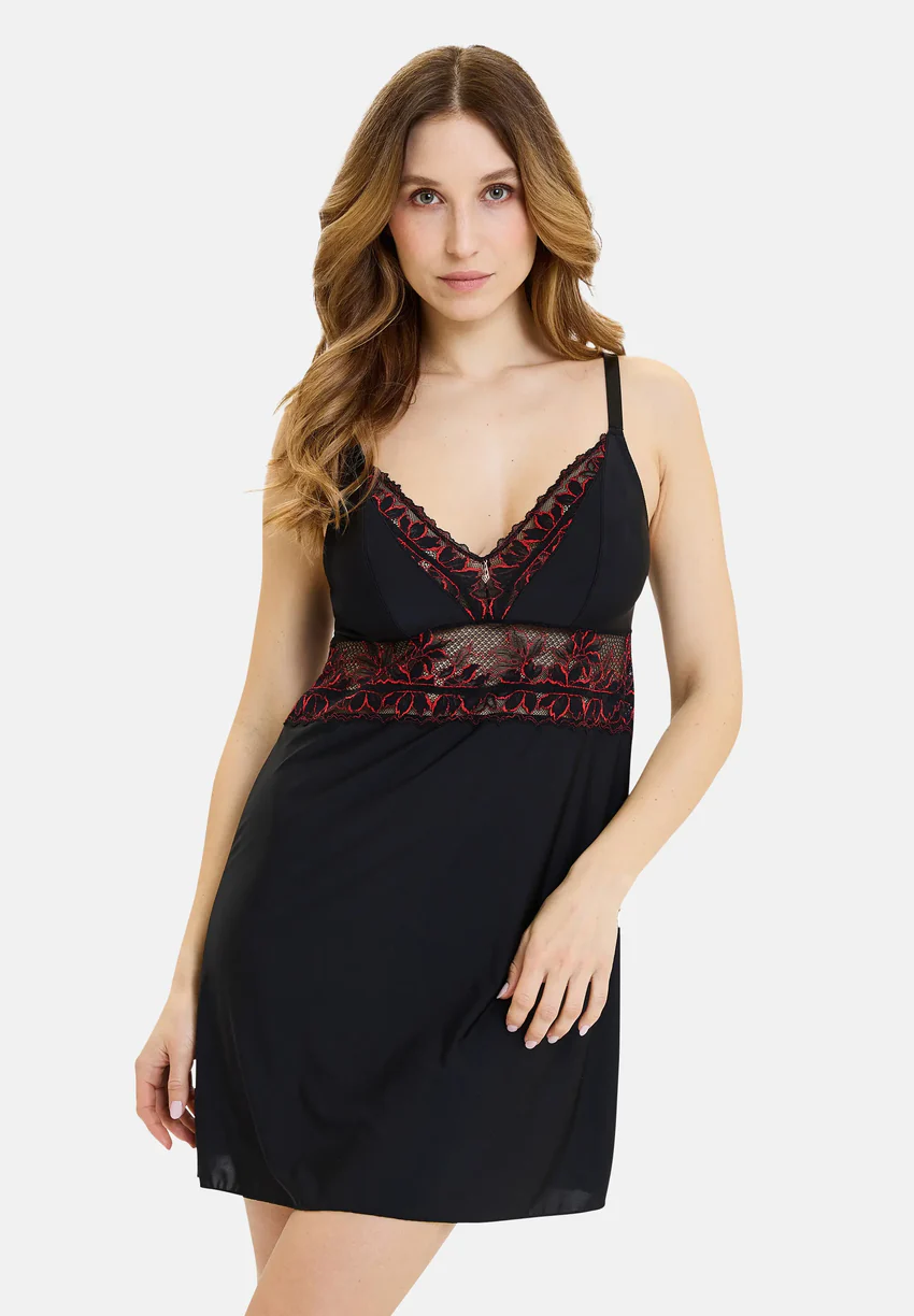 Nuisette Mélodie Noir & Rouge