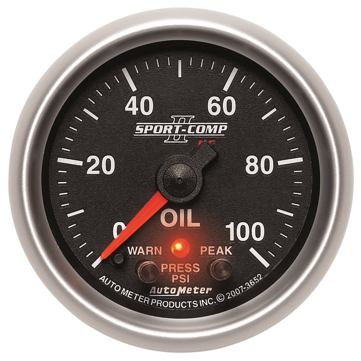 Autometer 3652 Sport-Comp II Electric Oil Pressure Gauge