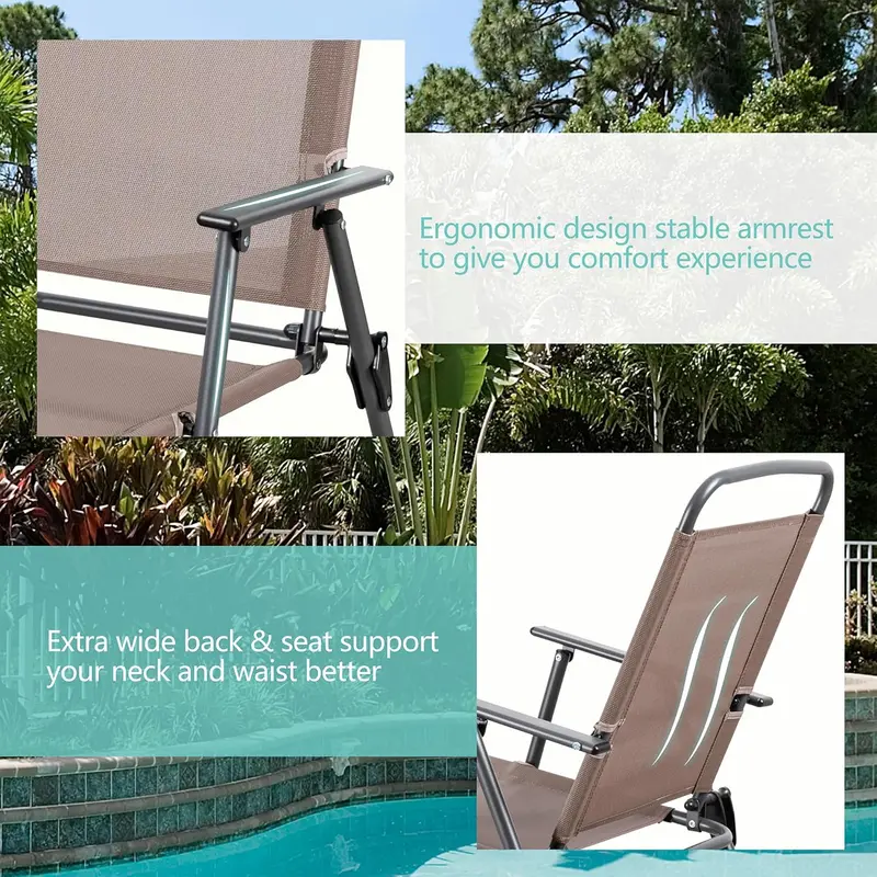 Vongrasig 6-Piece Folding Metal Patio Set with Umbrella – Compact Garden Table and Chair Ensemble
