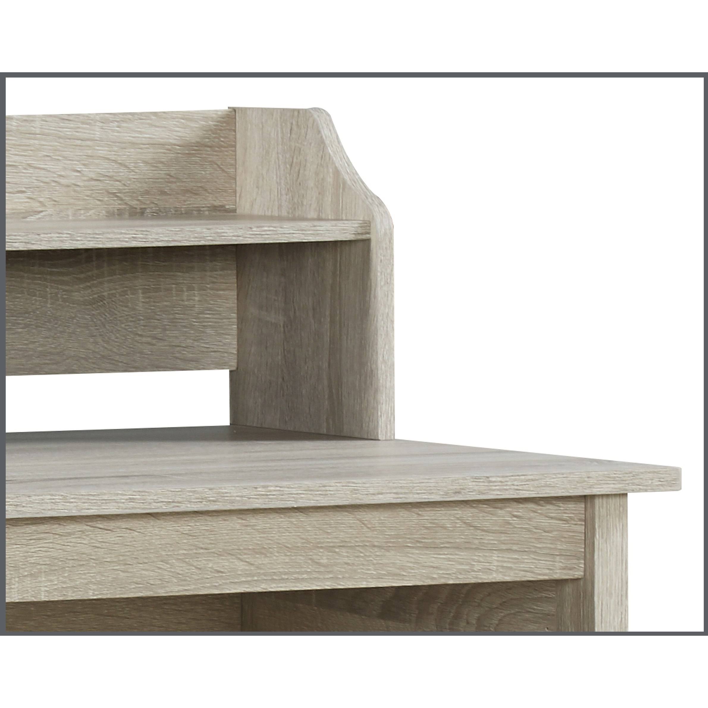 Saint Birch Finley Teak 47-inch Writing Desk with Hutch - Gray Oak