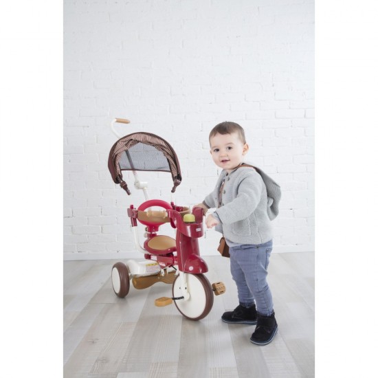 3-in-1 Foldable Tricycle with Canopy (Eternity Red)