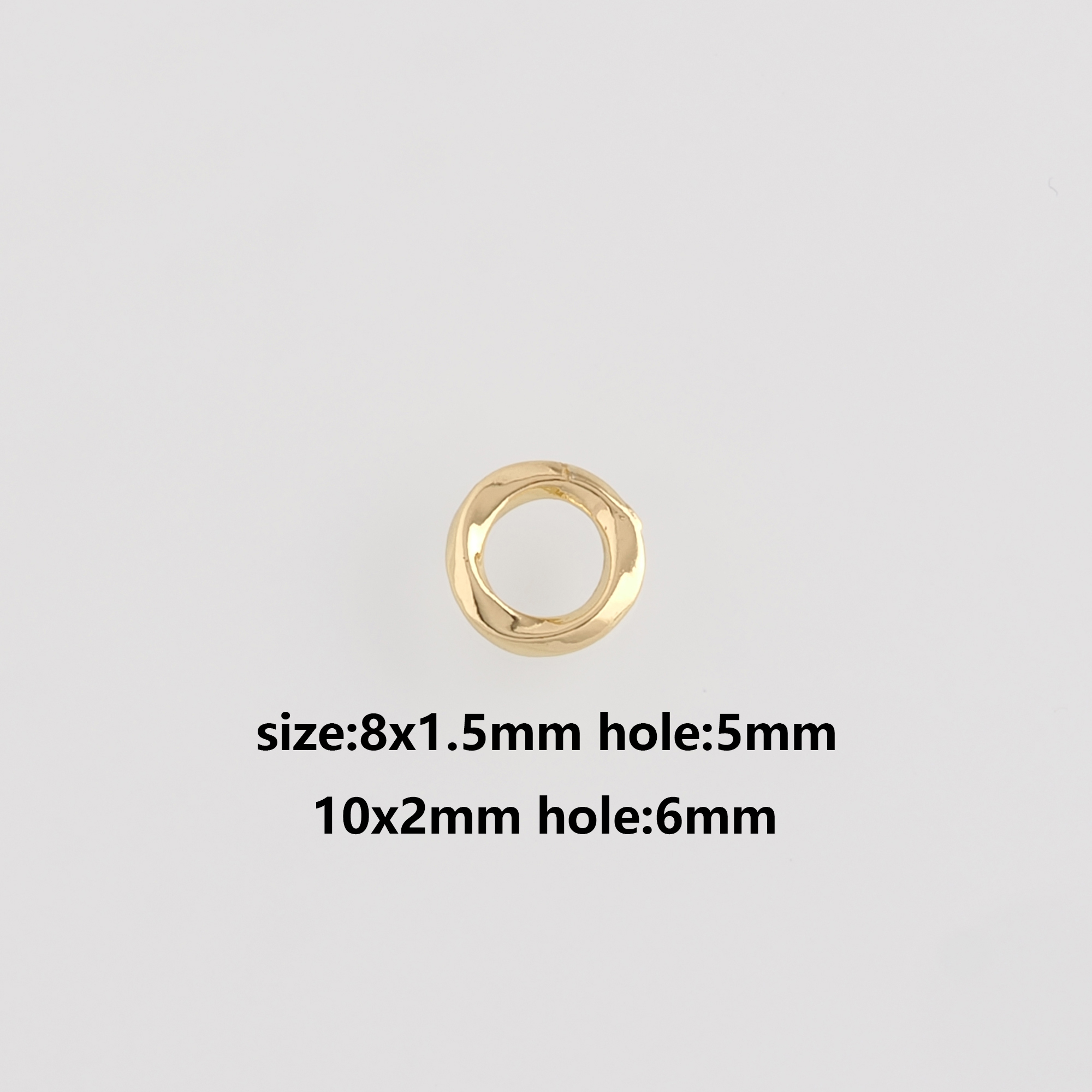 10Pcs 18K Gold Filled Round Flat Spacer Beads,Dainty Round Spacer Beads,DIY Jewelry Making Supply