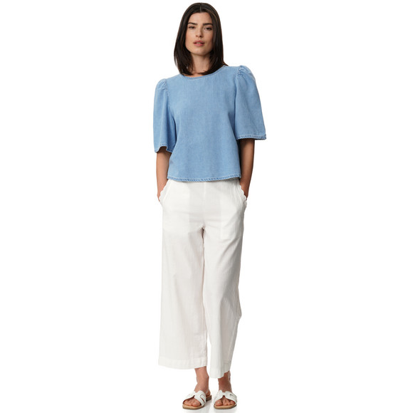 Gina Collection Damen Bluse in Denim-Optik