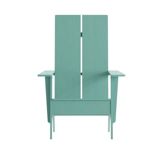 Modern Dual Slat Back Adirondack Style Chairs (Set of 2)