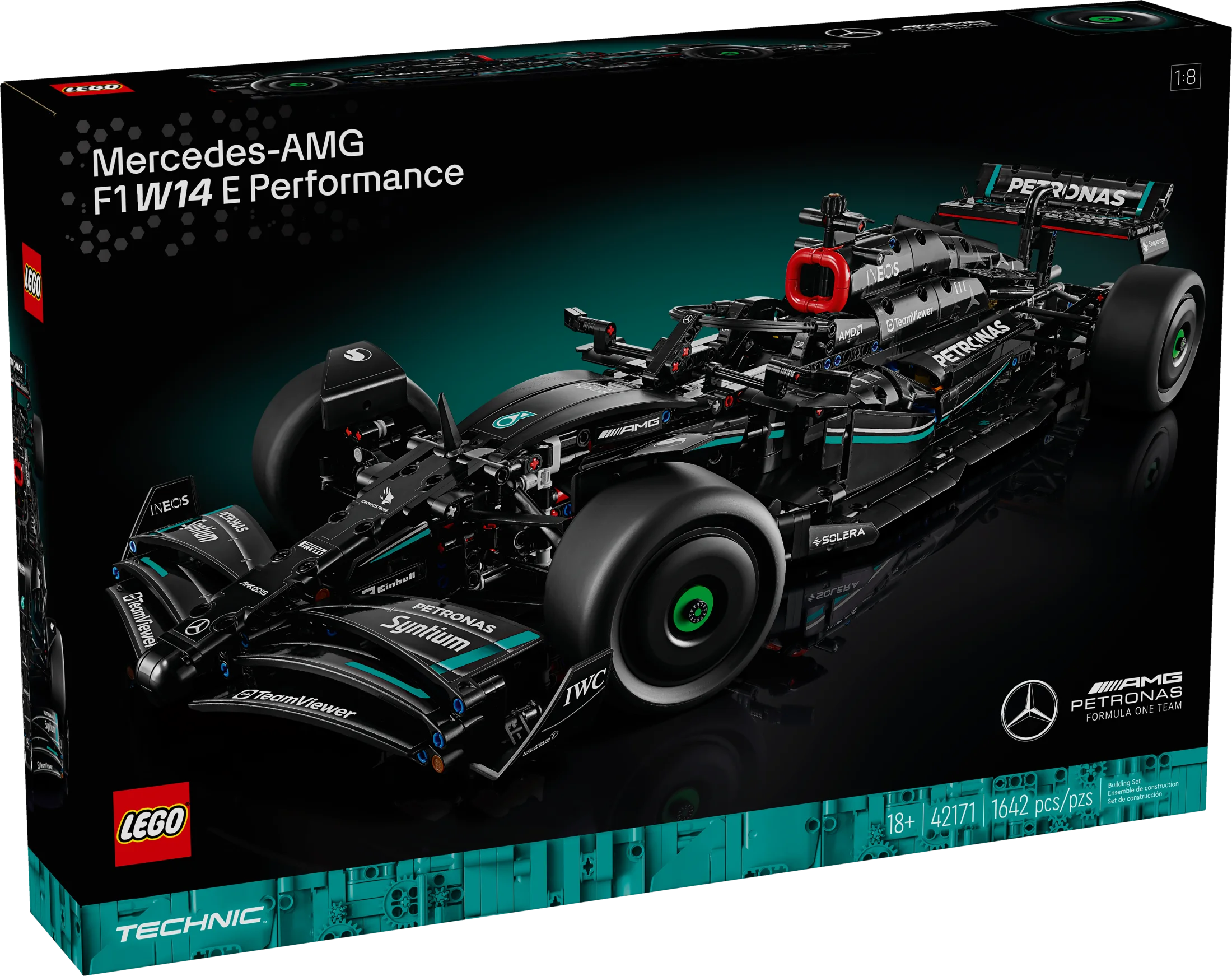 LEGO Technic Mercedes-AMG F1 W14 E Performance Race Car Building Set, Scale Model Car Gift for Adults, Authentically Detailed Build and Display Model for Home or Office Décor, 42171