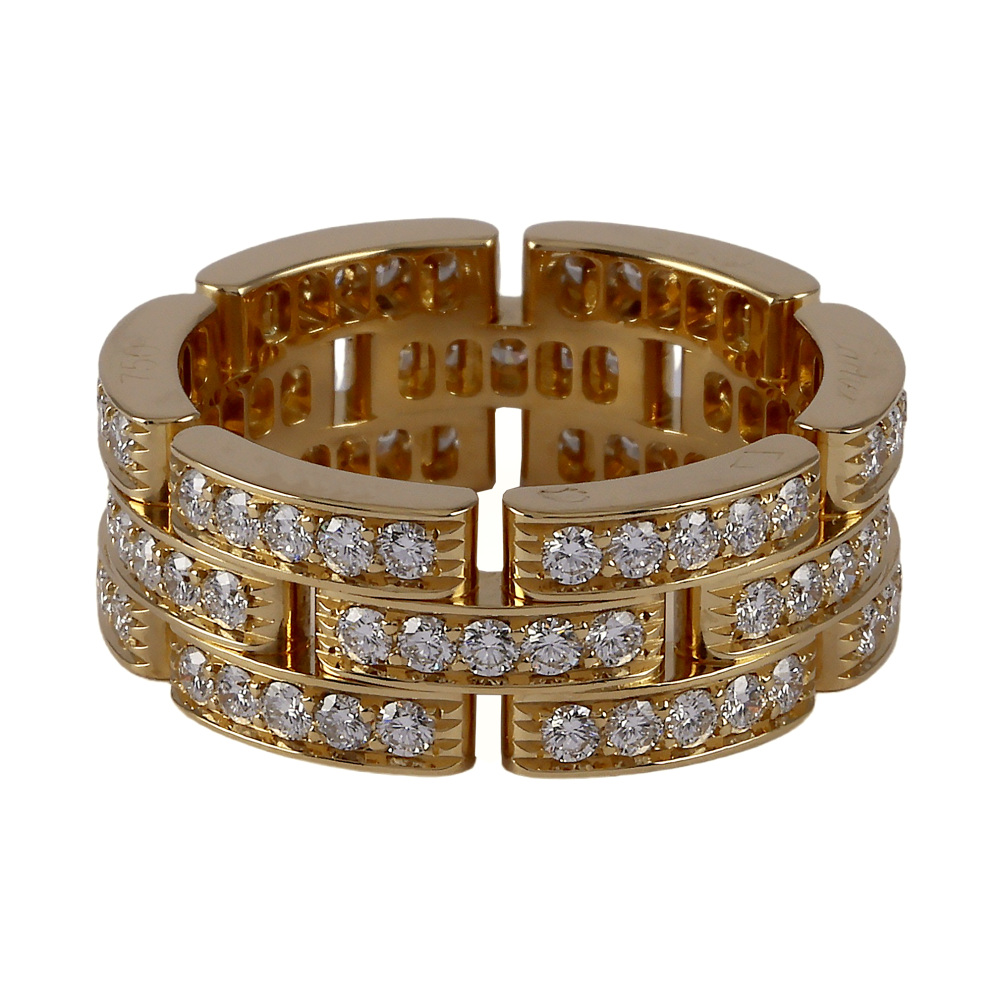 Cartier Mayon Pantale Ring 18K Yellow Gold Diamond B4075200