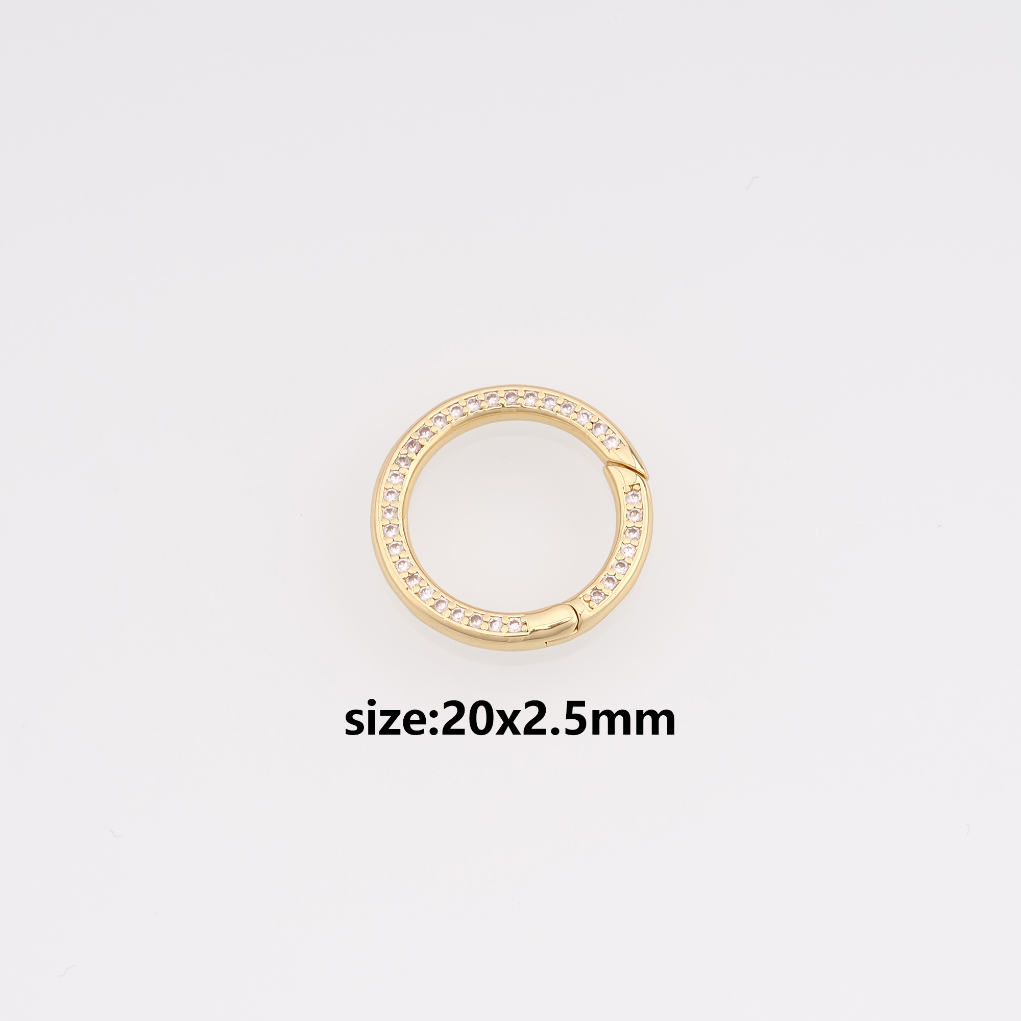 18K Gold Filled Round Clasp,Push Snap Clasp,Spring Buckle Bracelet Necklace for DIY Jewelry Finding Necklace Bracelet