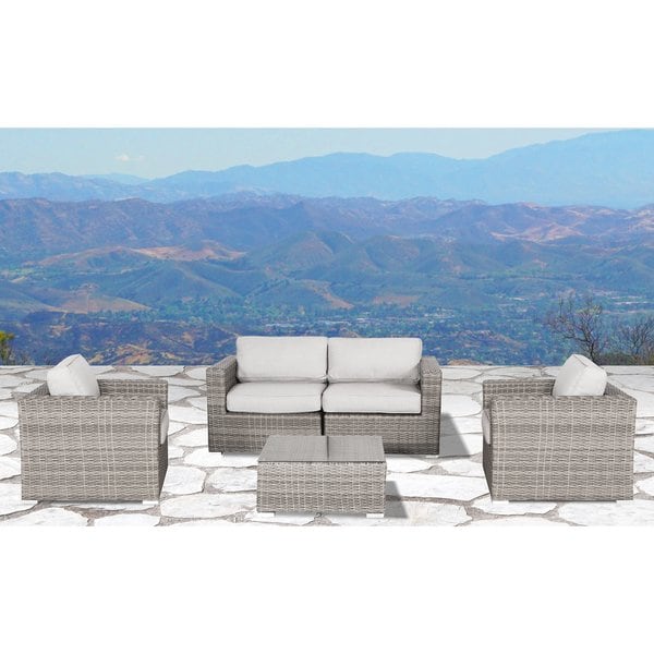 LSI Verona Wicker 5piece Resort Grade Outdoor Furniture Patio Sofa Set