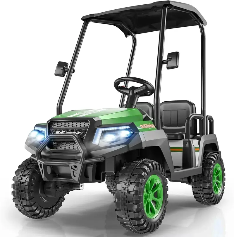 R9 Kids’ 24V Golf Cart – Remote-Controlled with Detachable Awning & Safety Features