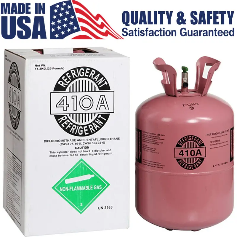 R-410A Refrigerant – Factory-Sealed 25-Pound Cylinder for Commercial and Residential HVAC Systems