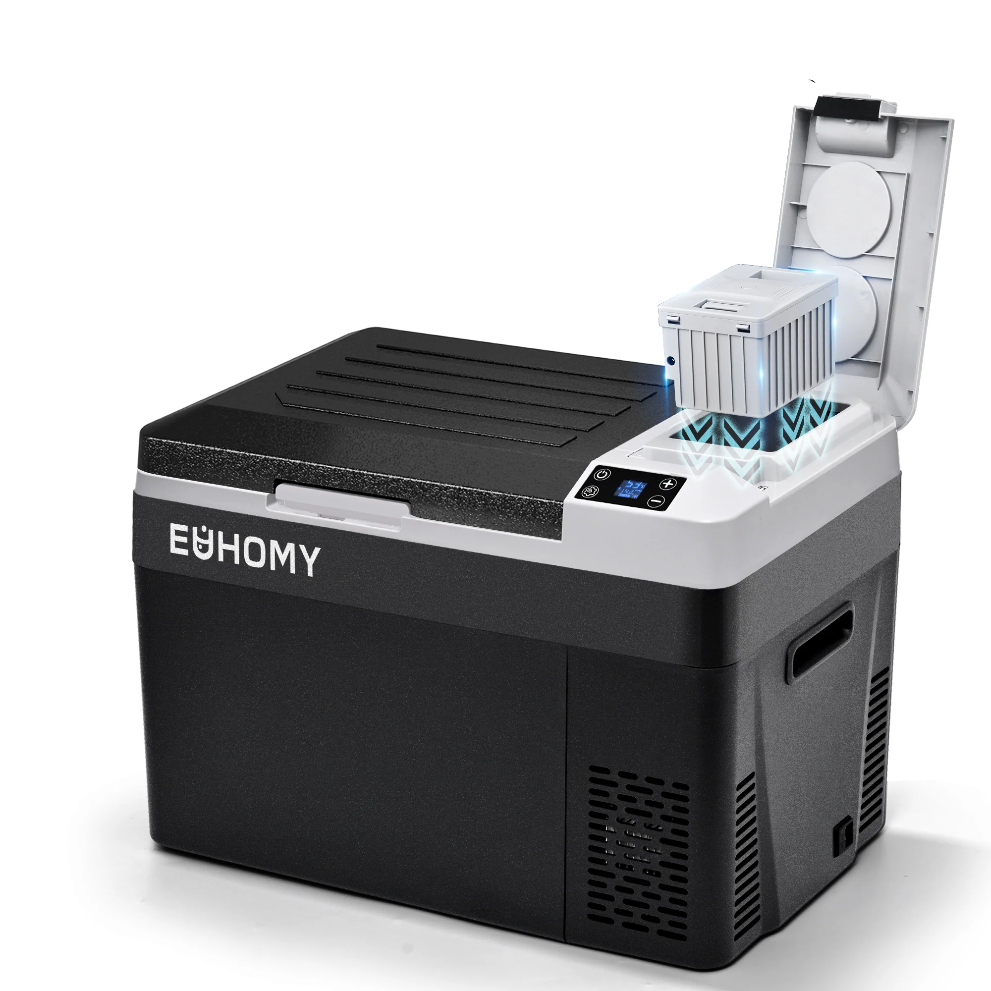 Low Noise Electric Cooler  12 Volt Usable Battery RV Refrigerator
