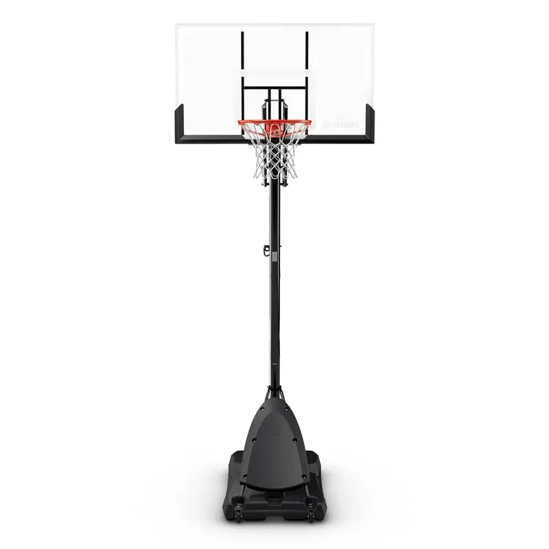Spalding Exacta Height Portable Basketball Hoop – 54″ Shatterproof Polycarbonate Backboard System