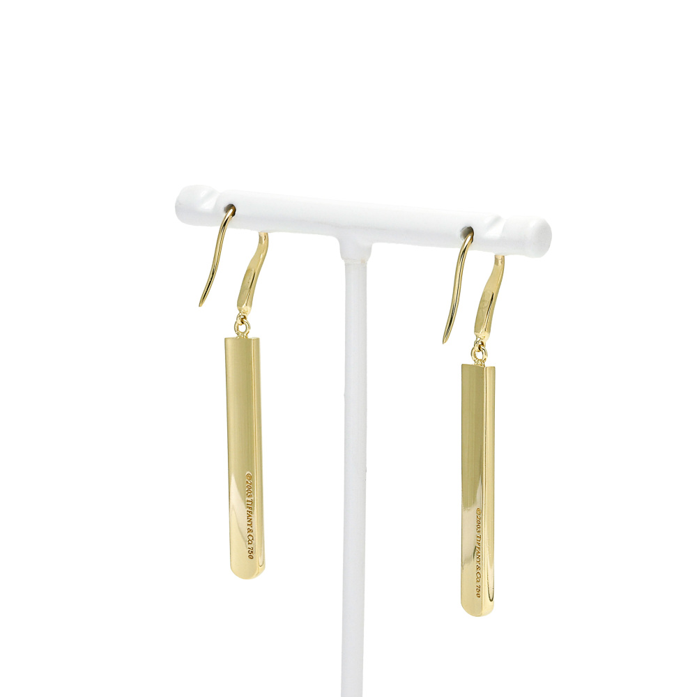 Tiffany & Co. 1837 Bar Drop Earrings 18K Yellow Gold