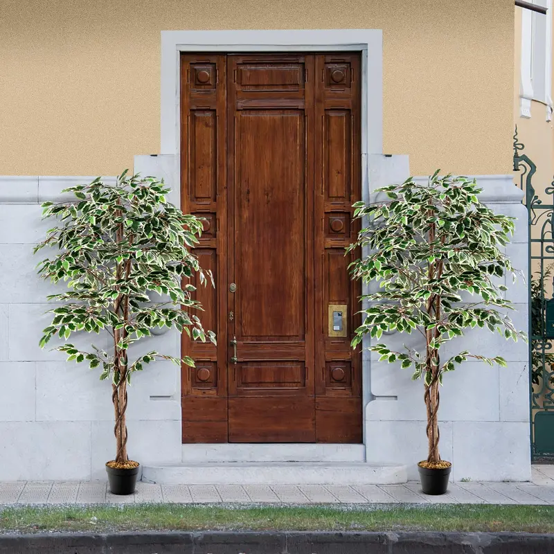 Tall Artificial Ficus Tree – Indoor Decorative Floor Plant