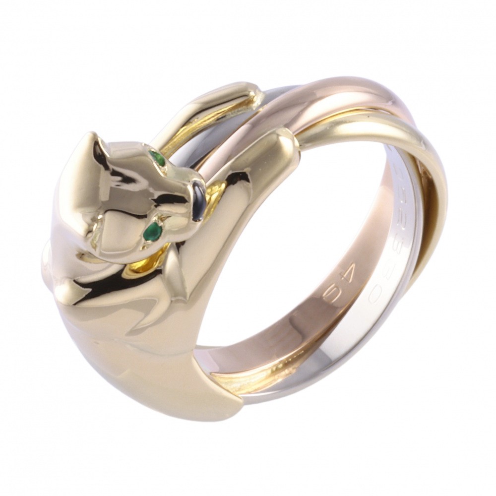 Cartier Panthère Trinity Ring #48 18K Yellow Gold