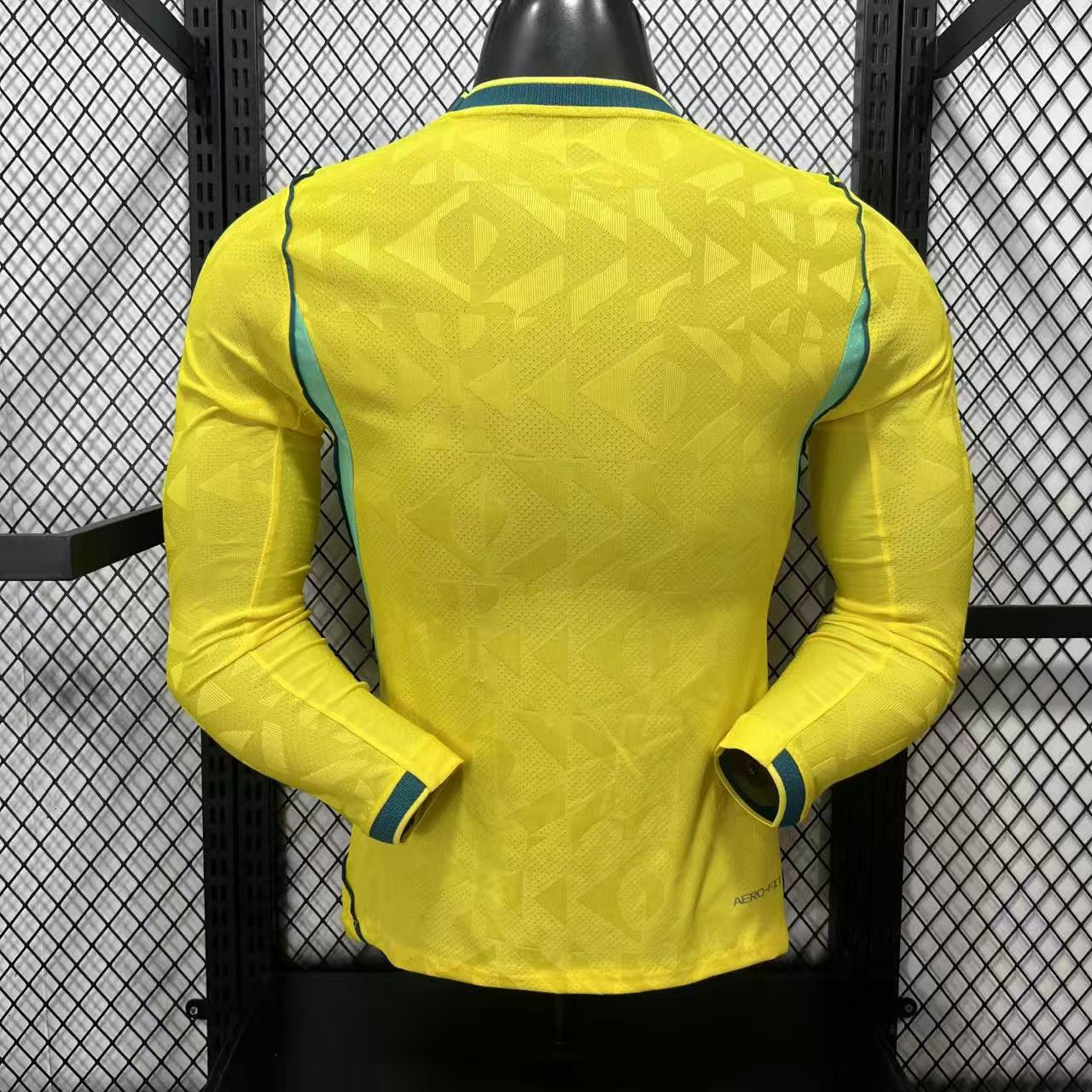 Player Version 2026 World Cup Brazil Home Jersey Long Sleeves S-3XL