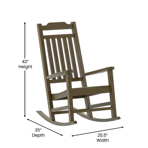 2 Pack AllWeather Faux Wood Rocking Chair