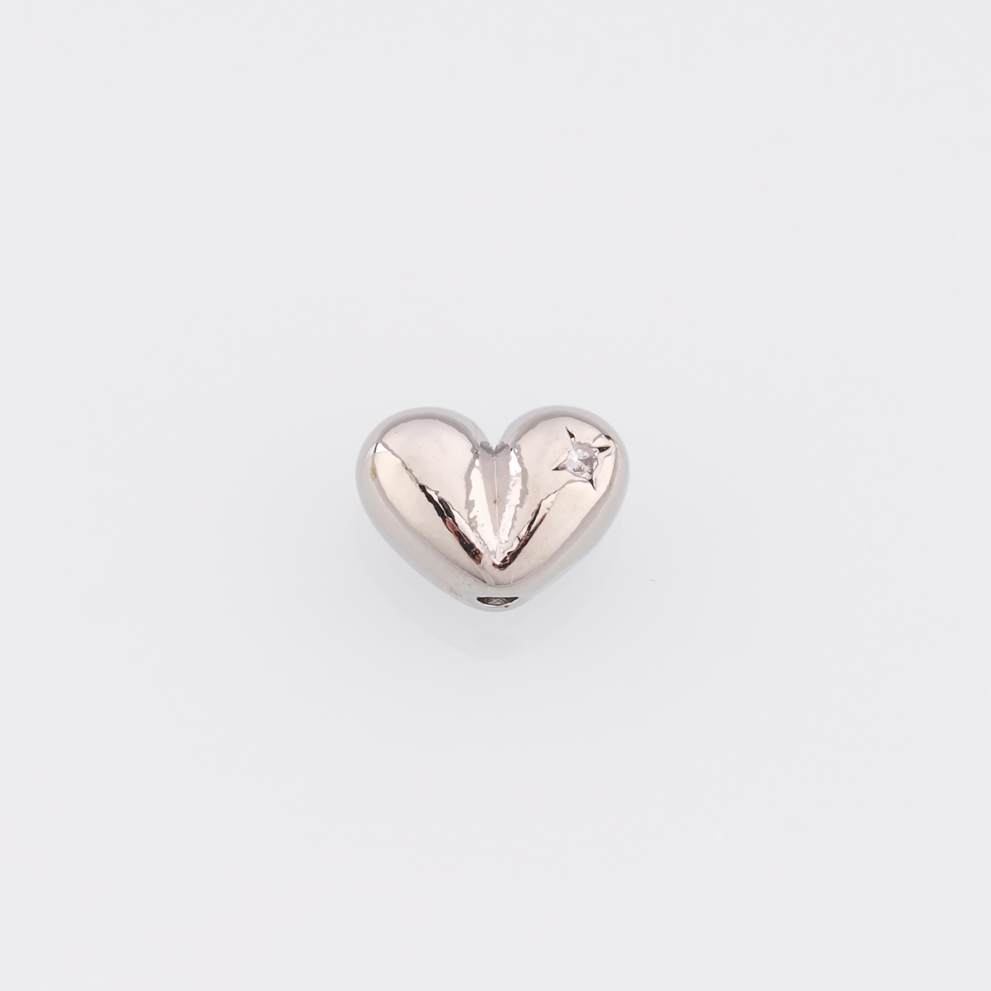 18K Gold Filled Heart Spacer Beads,Heart Bead for Bracelet Jewelry Necklace Making Supply