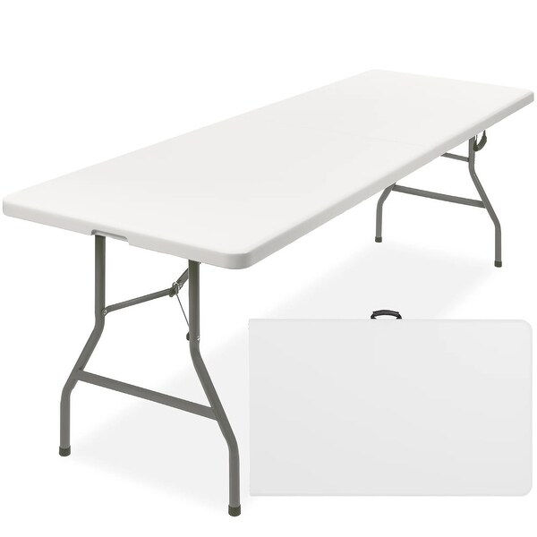 Portable Folding Plastic Dining Table w/ Handle,Lock
