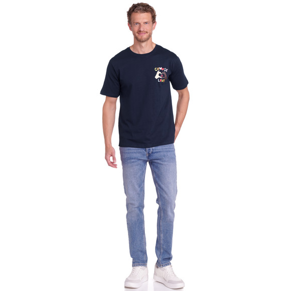 Famy Herren T-Shirt mit Message-Print