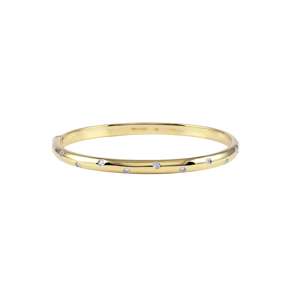 Tiffany & Co. Tiffany Dots K18YG Yellow Gold K18WG White Gold Bracelet 18K White Gold & 18K Yellow Gold Diamond