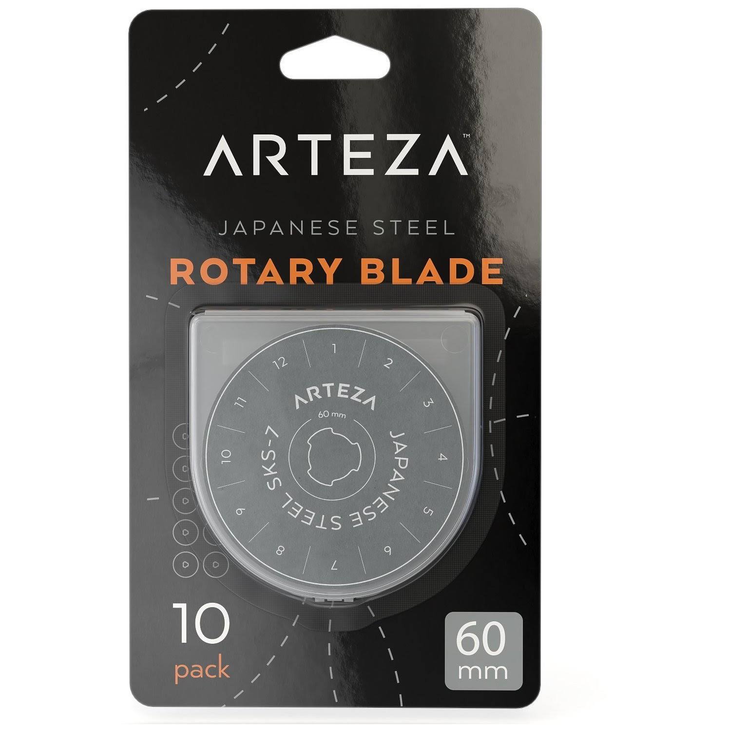60mm Rotary Cutter Blades, Fits Olfa u0026 Fiskars (sks-7, Pack of 10)