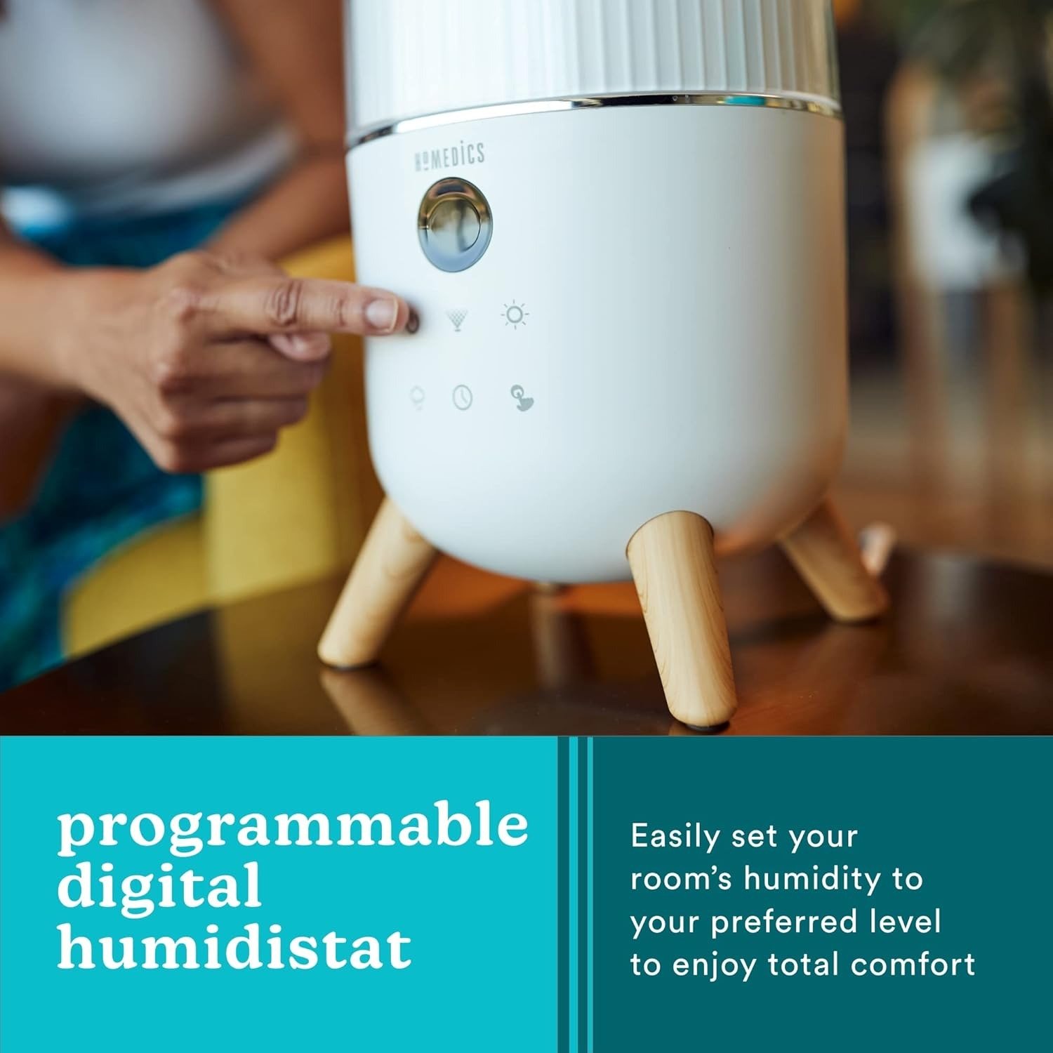 5.56L Ultrasonic Cool Mist Humidifier Top-Fill with Essential Oil Tray White